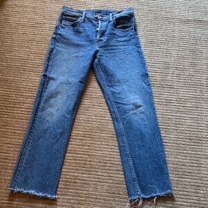 MOTHER Straight Leg Blue Jeans